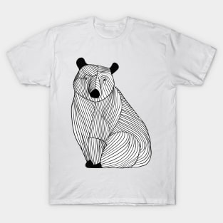 Bear lines art #bear T-Shirt